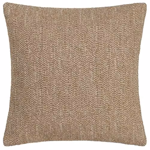 Riva Home Tiona Square Polyester Filled Cushion, Toffee / Nougat, W/D/H: 50 x 50 x 50 cm