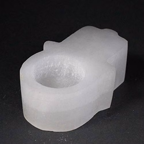 Ancient Wisdom White Selenite Hamsa Stone Tabletop Candle Holder