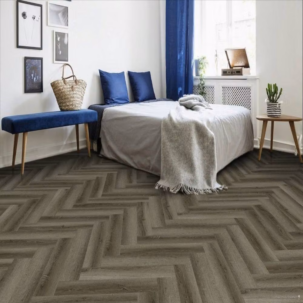 FirmfitORH NK33 Wood Effect Herringbone Luxury Vinyl Tile Click Lock, 5mm, Taupe/Beige – 2
