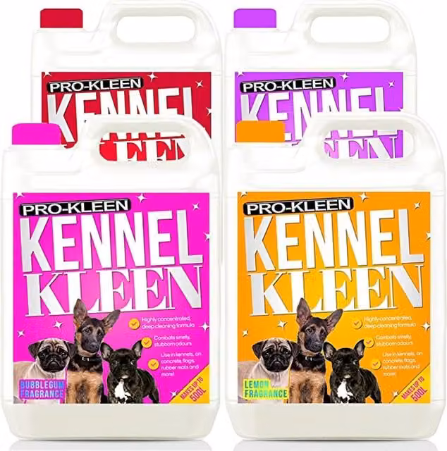 Pro-Kleen Kennel Disinfectant Cleaner Sanitiser and Deodoriser Mixed Scents Bubblegum, Lemon, Lavender and Cherry