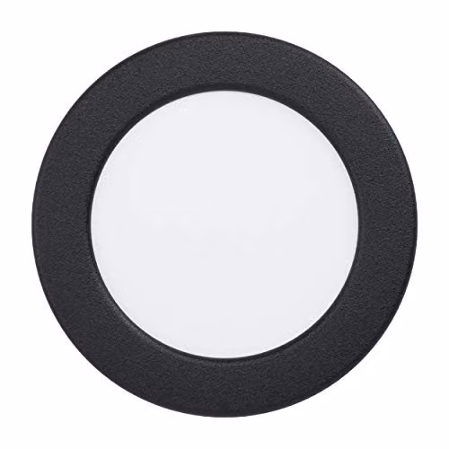Loops Black Round LED Recessed Wall and Ceiling Flush Downlight 5.5W