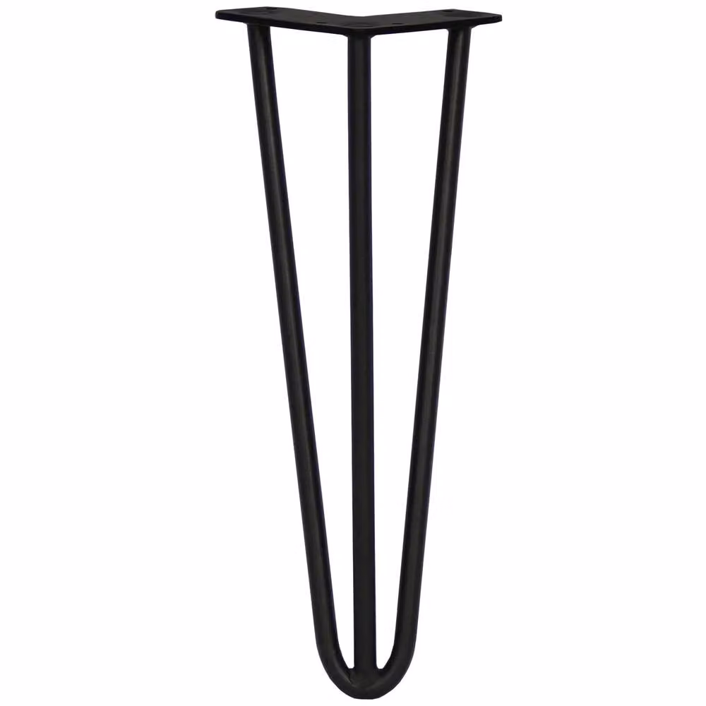 SkiSki 4 x 14 inch Black 3 Prong Hairpin Legs with Screws – 2