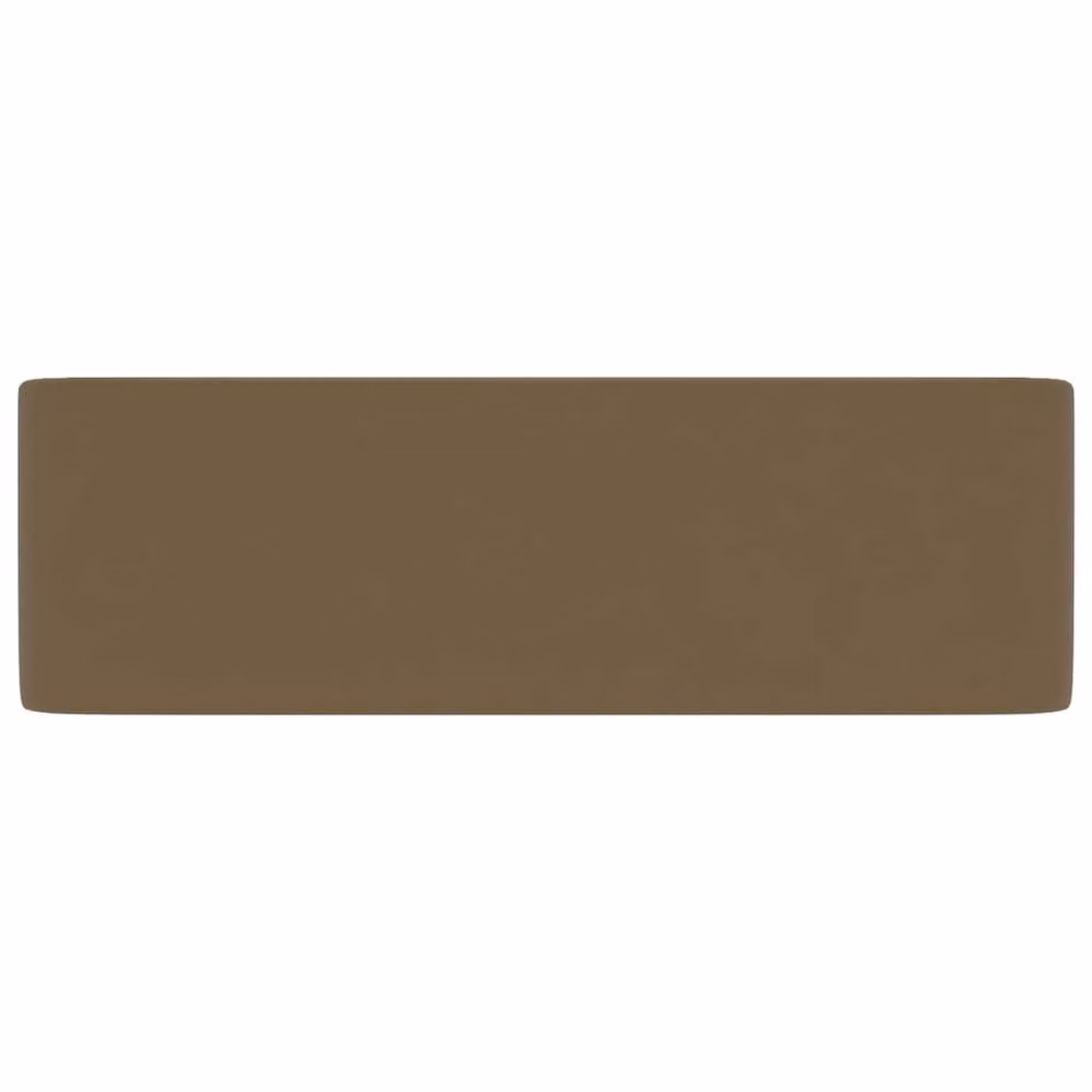 Berkfield Home Luxury Ceramic Rectangular Countertop Wash Basin in Khaki, W/D/H: 41 x 30 x 12 cm – 3