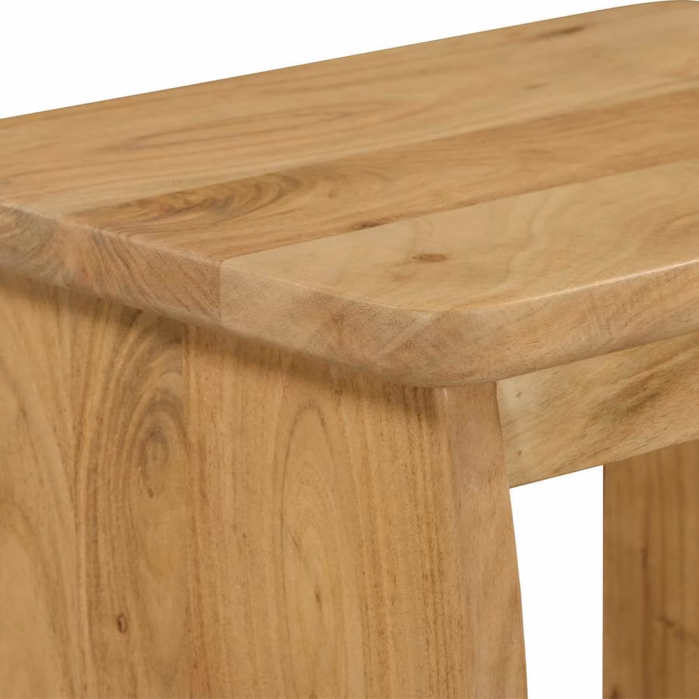 Sweek Set of 2 Exotic Acacia Wood Bedside Tables in Brown, W/D/H: 45 x 30 x 40 cm – 3
