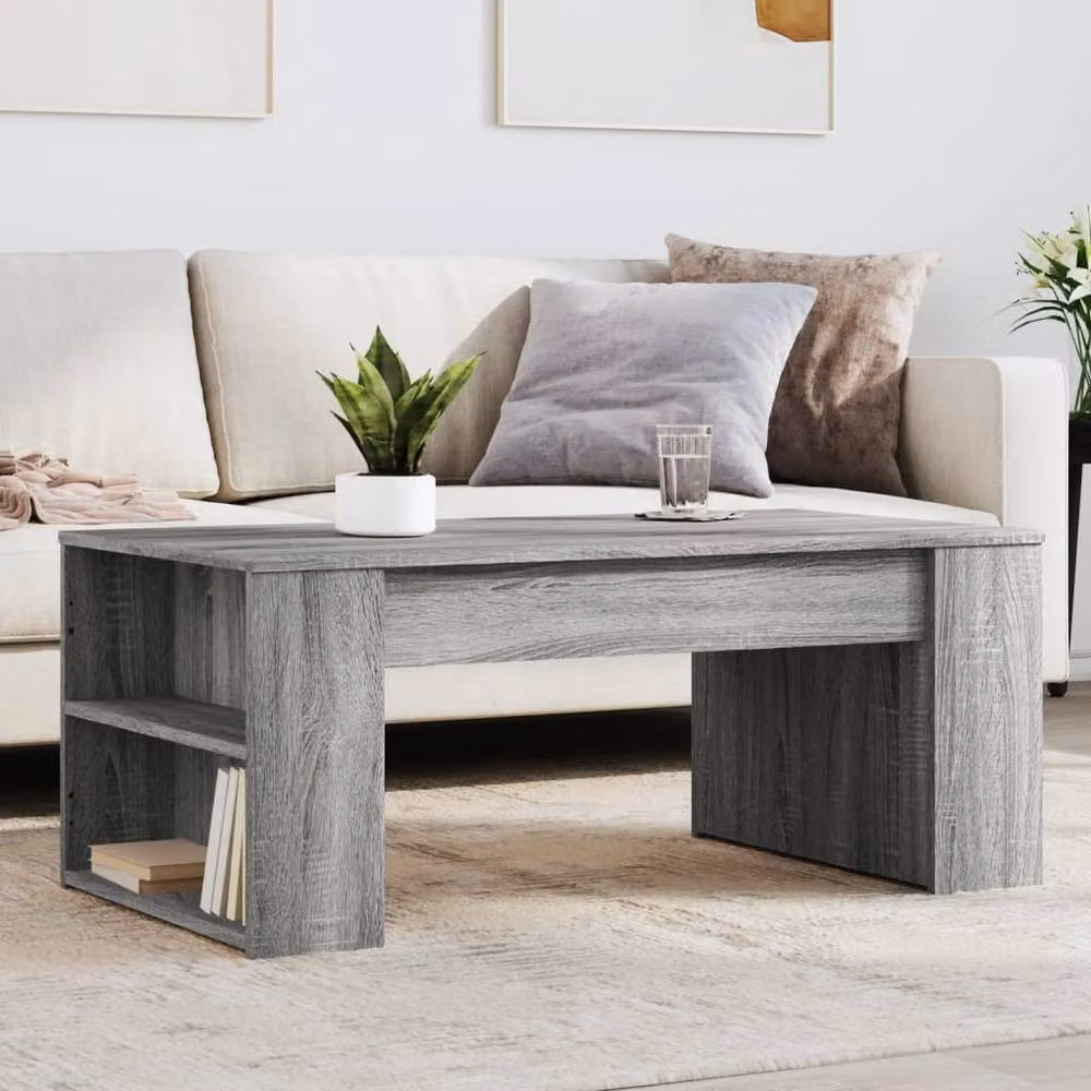 Berkfield Home Grey Sonoma Coffee Table in Engineered Wood, W: 102 cm, D: 55 cm, H: 42 cm – 2
