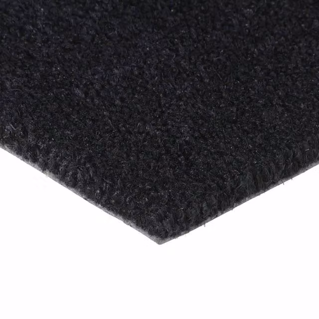Berkfield Home Durable Black Tufted Coir and PVC Rectangular Door Mat, W: 80 cm, D: 50 cm – 1