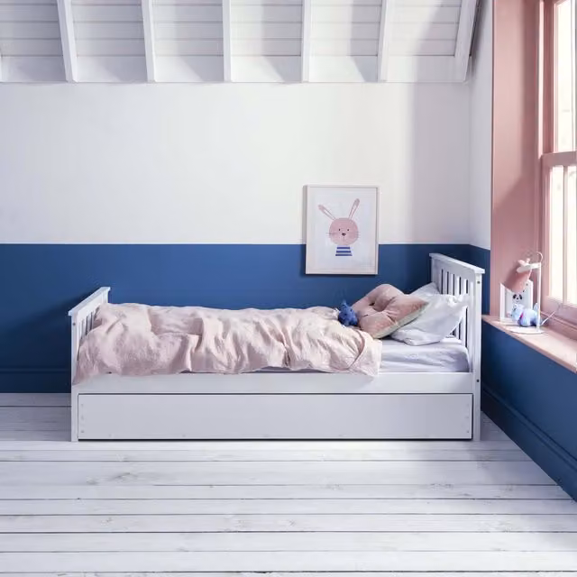 Noa and Nani Dorset Single Bed with Olaf Trundle in White