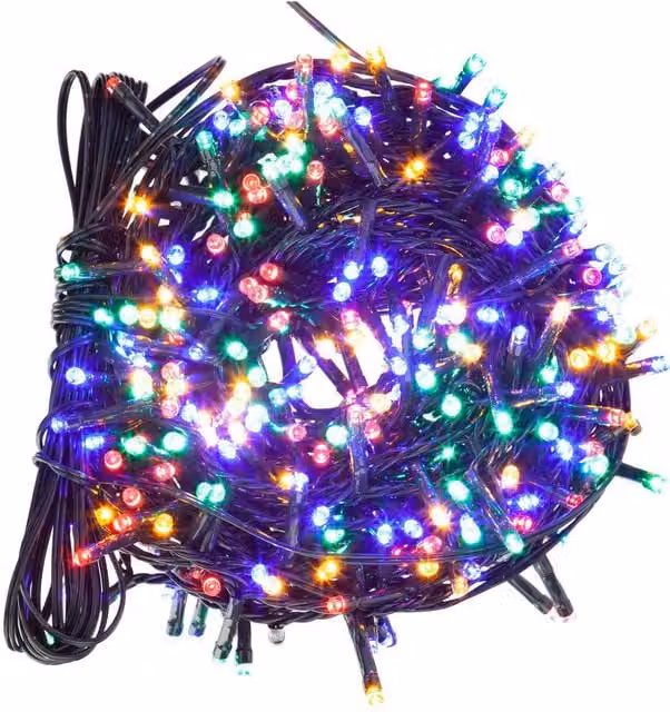 VFM Multi-Coloured 600 LED Christmas Fairy Lights for Indoor and Outdoor Use