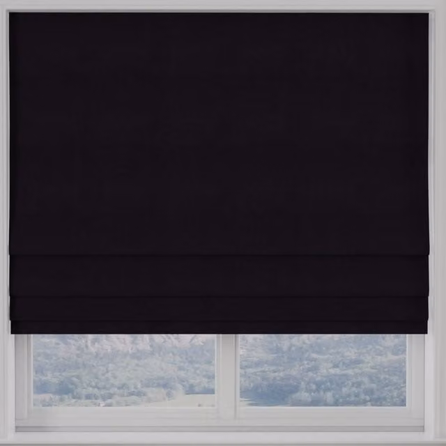 Terrys Elvira Made to Measure Blackout Roman Blind in Graphite Grey