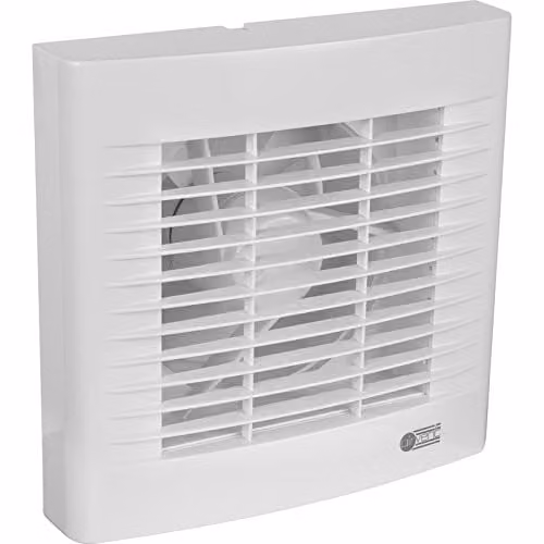 Airvent White and Grey Kitchen Extractor Fan with Pullcord for Wall or Window Mounting