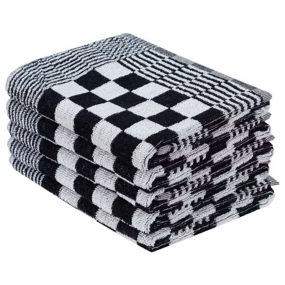 Berkfield Home 20 Piece Cotton Towel Set in Black and White – 3