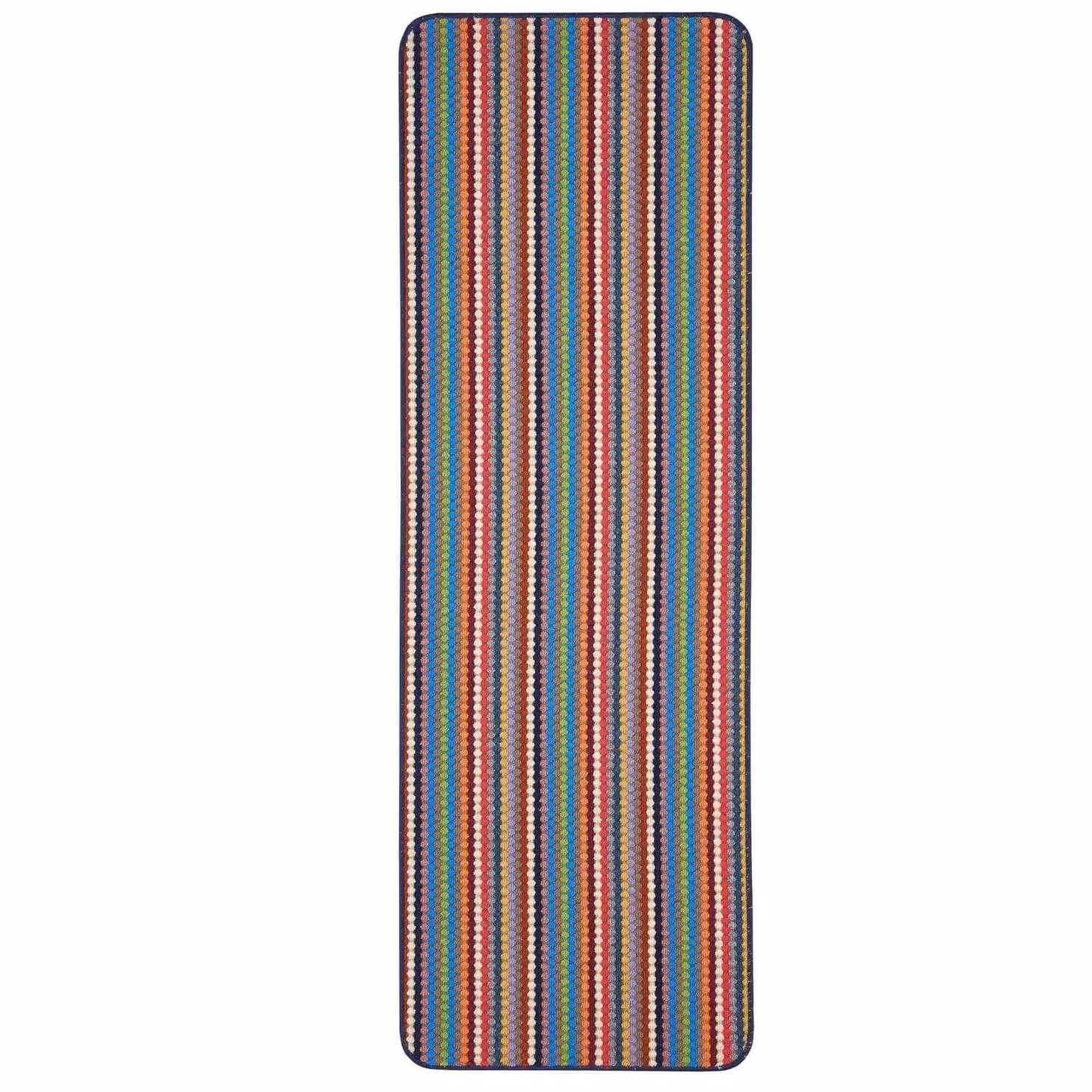 THE RUGS Washable Nonslip Striped All-Purpose Mat, Multicolour, W: 67 cm x L: 200 cm – 5