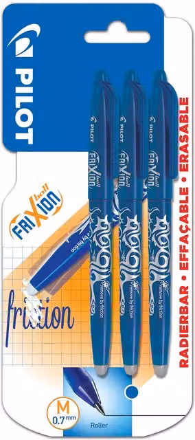 Pilot Frixion Erasable Blue Gel Pens, Pack of Three