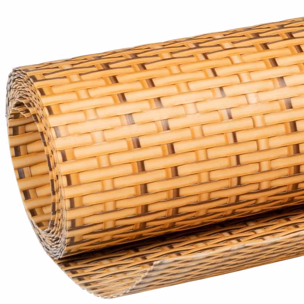 Berkfield Home Balcony Screen in Light Brown Poly Rattan, W: 500 cm, H: 100 cm – 4