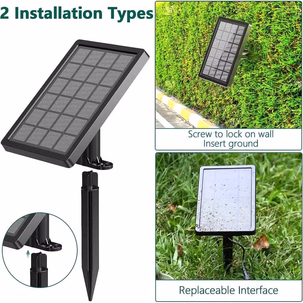 FLAVORA 5W Solar Powered Water Pump Fountain for Gardens and Pools, Black, W: 100 cm, D: 15 cm, H: 15 cm – 5