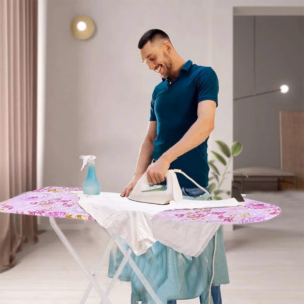 FLAVORA Pink Folding Ironing Board, Height Adjustable, W/D/H: 107 x 30 x 78 cm – 2