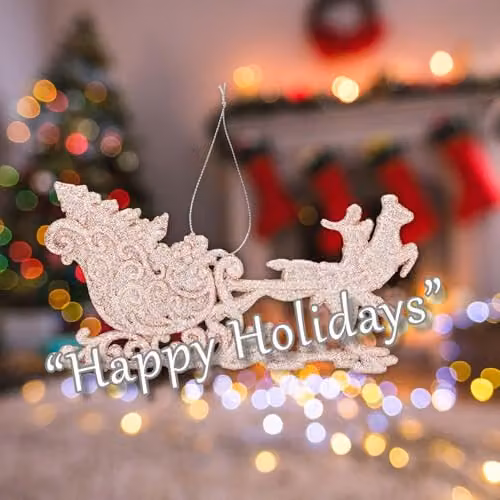 VFM e-Store Rose Gold Flower Christmas Tree Decoration Ornament, H 15.5 x W 14.5 x D 0.3 cm – 4