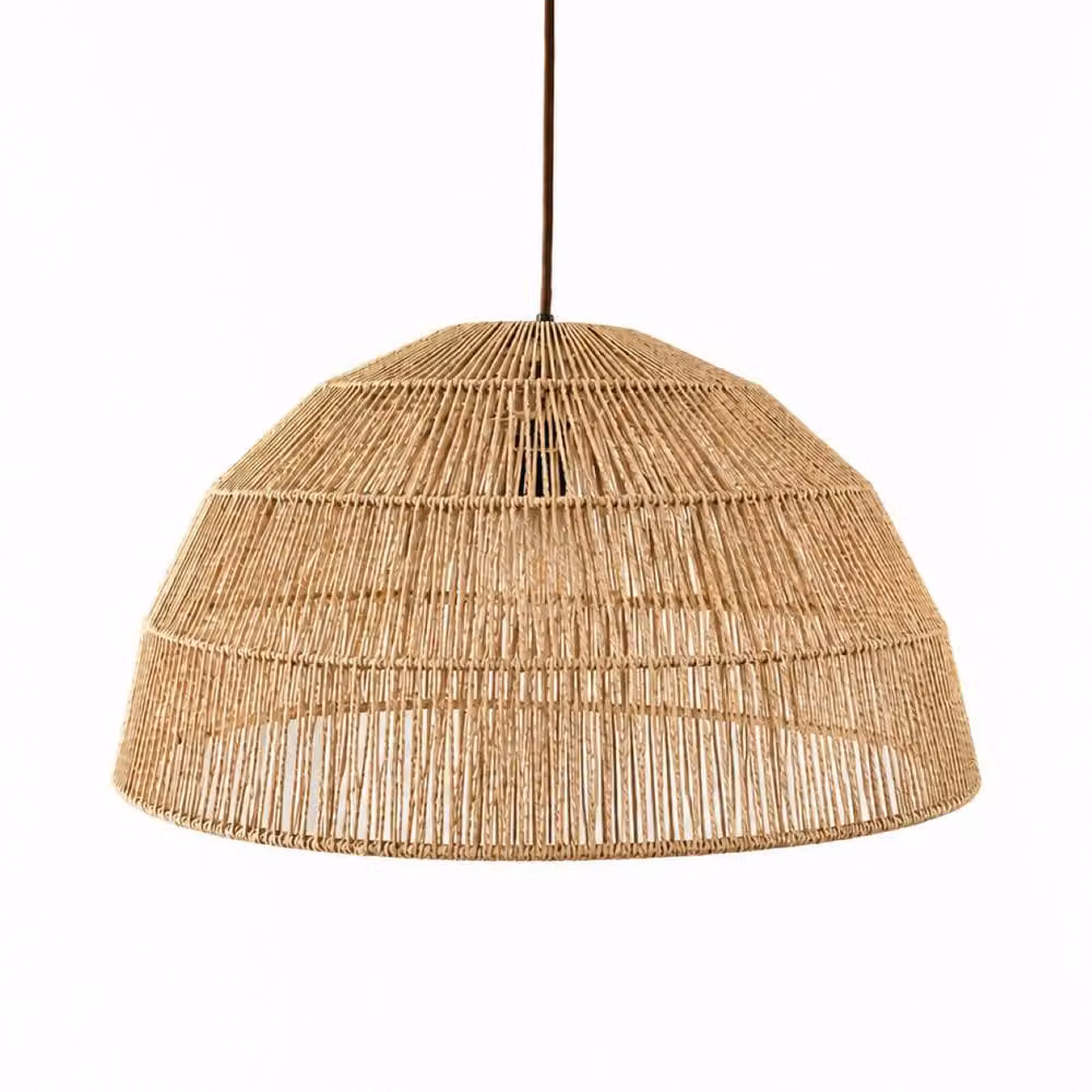CGC Lighting Thalia Natural Woven Hemp String Dome Lampshade, Beige, Diameter: 50 cm – 2