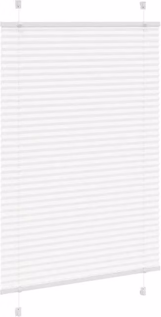 Berkfield Home Single Pleat Fabric Blind in White, W: 90 cm, H: 100 cm
