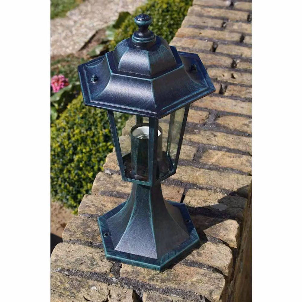 Berkfield Garden Lantern Set of 2 in Green and Black Aluminium – 3