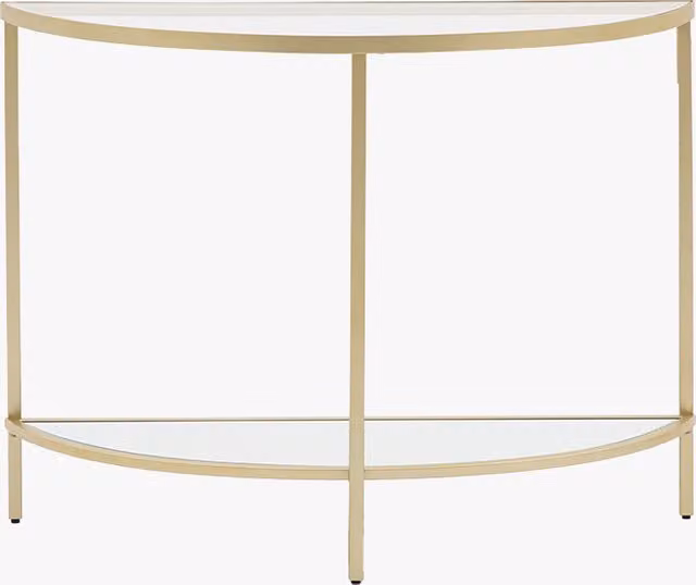Perch & Parrow Aberdeen Glass Console Table in Gold