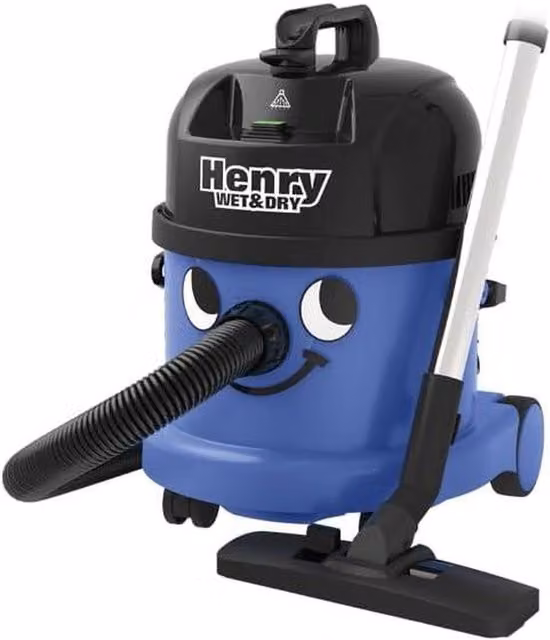 Henry Wet and Dry Bagged Cylinder Vacuum Cleaner in Blue