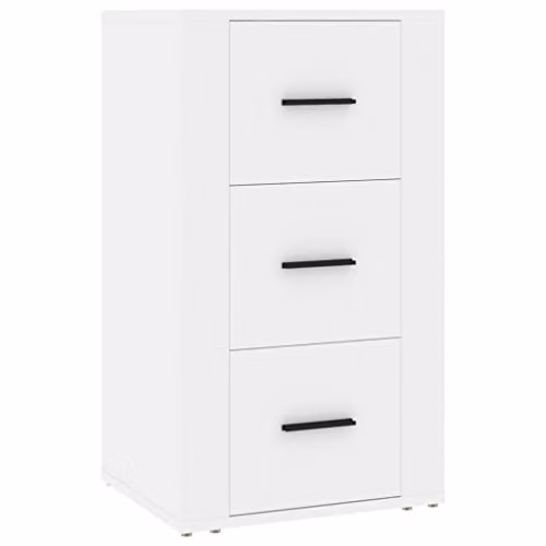 vidaXL Modern White Matt Sideboard in MDF, W/D/H: 40 x 33 x 70 cm