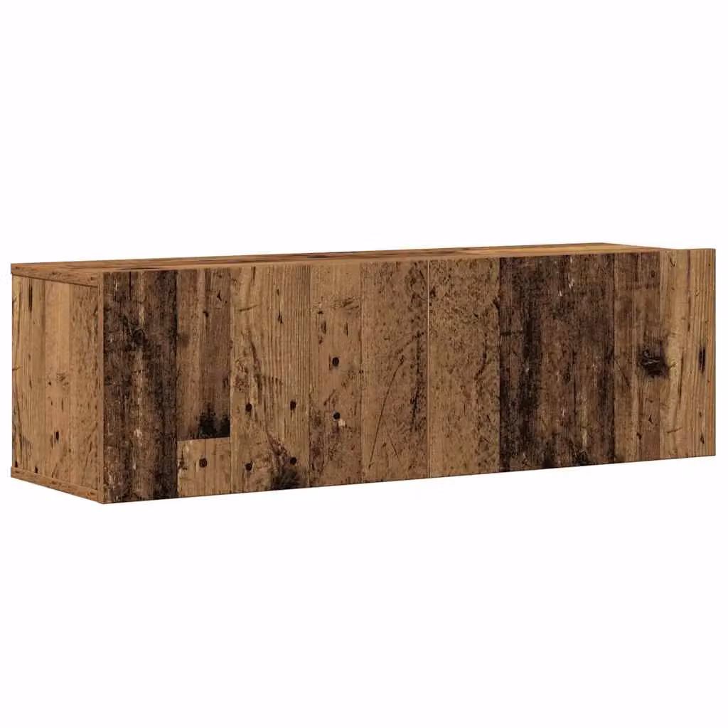 Berkfield Home 4 Piece Wall-mounted Classic TV Cabinet Set in Brown Engineered Wood – 3