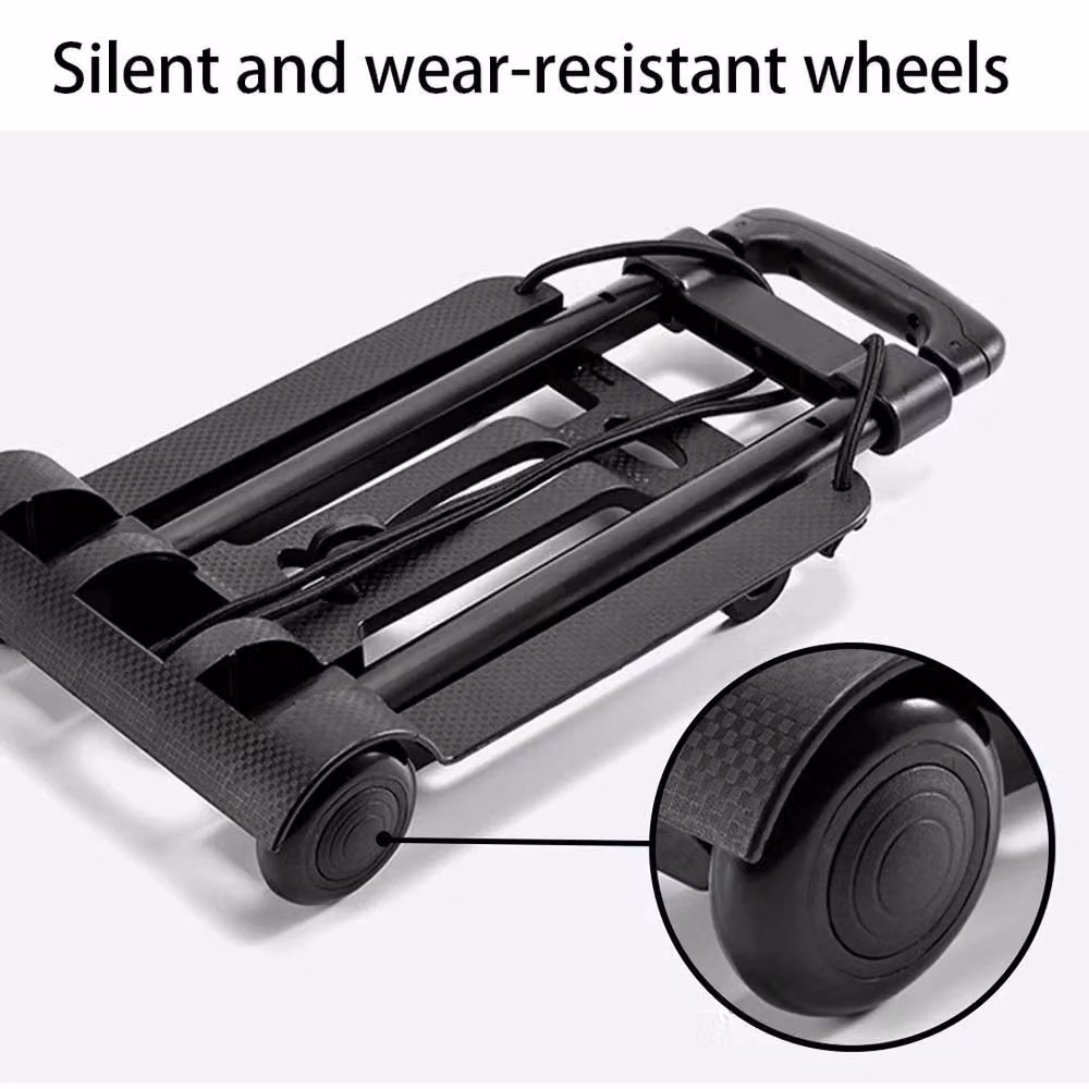 FLAVORA Heavy Duty Folding Lightweight Hand Sack Trolley Cart in Black, Steel, W: 52 cm, H: 1000 cm – 5