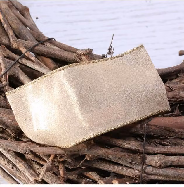 KDMD Nude Metallic Ribbon, Width: 6.3 cm, Length: 9.14 m