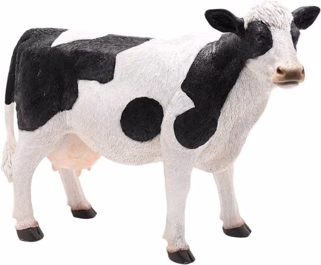 Naturecraft Large Standing Cow Tabletop Ornament in White