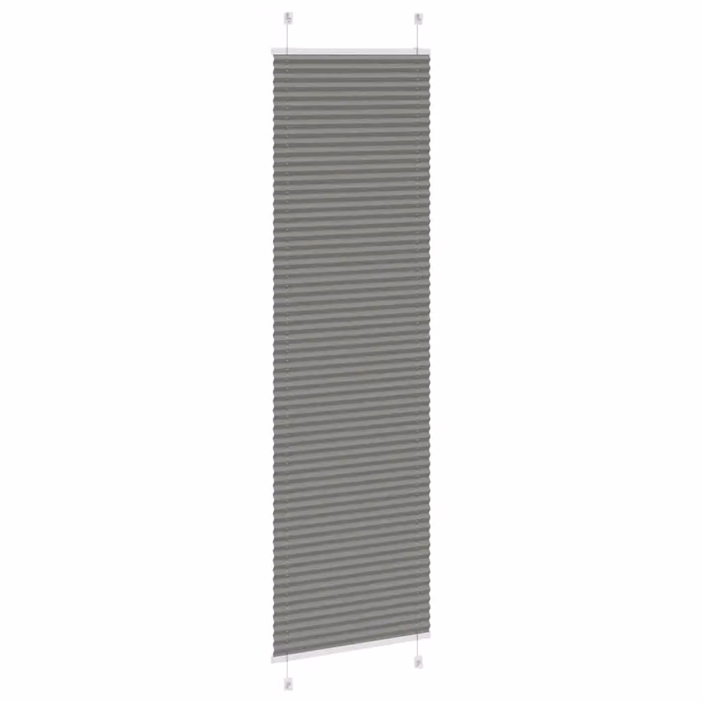 Berkfield Home Single Pleat Fabric Blind in Anthracite and Black, W: 55 cm, H: 200 cm – 3