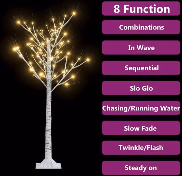 Berkfield Home Beautiful Christmas Tree with 128 Warm White Willow LEDs, 1.2 m, White