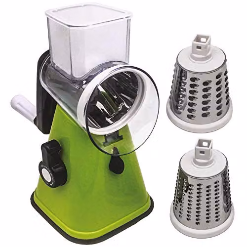 mysmartbuy Manual Rotary Nutrislicer 3 in 1 Fruit, Vegetable and Cheese Grater and Slicer, Green, H27.5 x W12 x D12 cm – 1