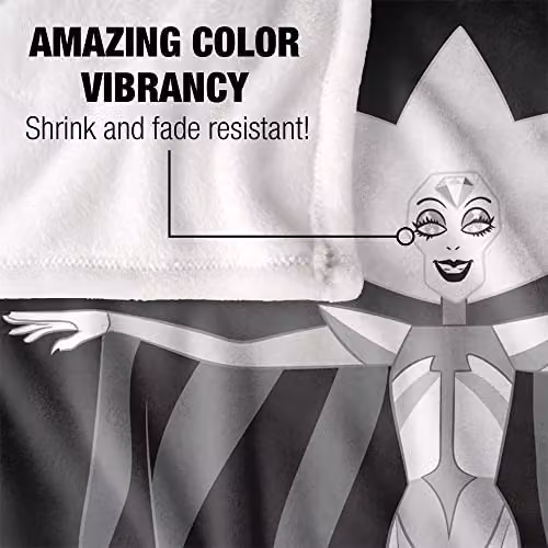 Trevco Steven Universe White Diamond Super Soft Fleece Throw Blanket, White, W: 152 cm, D: 127 cm – 3