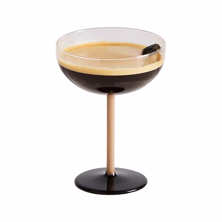 Maison Balzac L'Espresso Martini Cocktail Glass in Transparent, Black or Beige