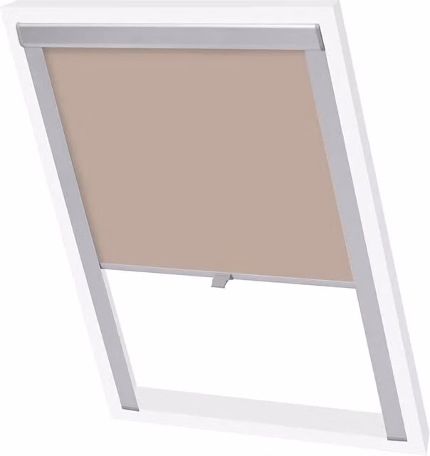 Berkfield Home Beige Blackout Roller Blinds, Thermal Insulating Polyester