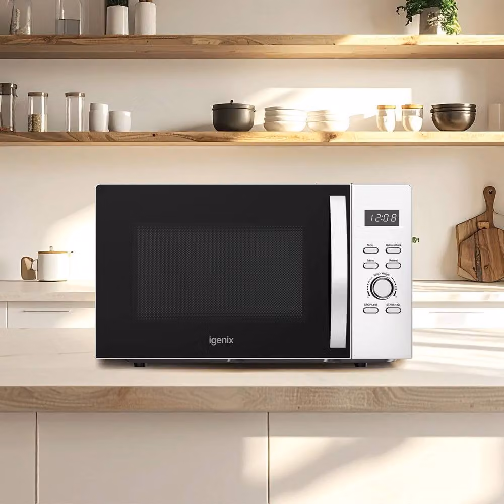 Igenix 30L 950W Solo Digital Countertop Microwave in White – 4