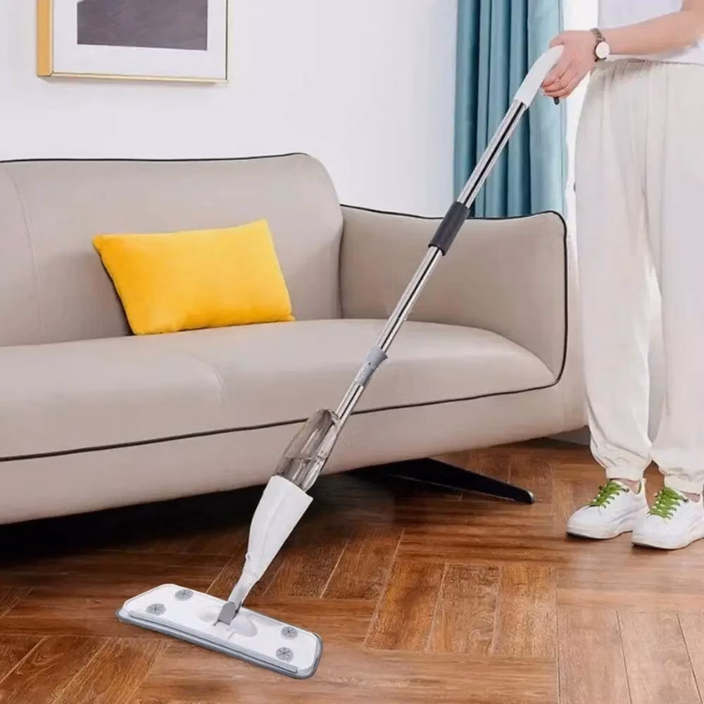 VOGREX Spray Mop for Floor Cleaning with 5 Reusable Grey Microfibre Pads – 3