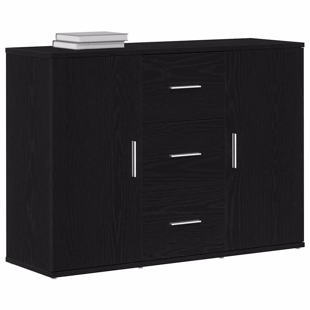 Berkfield Home Black Oak Sideboard, W/D/H: 91 x 29.5 x 65 cm – 3