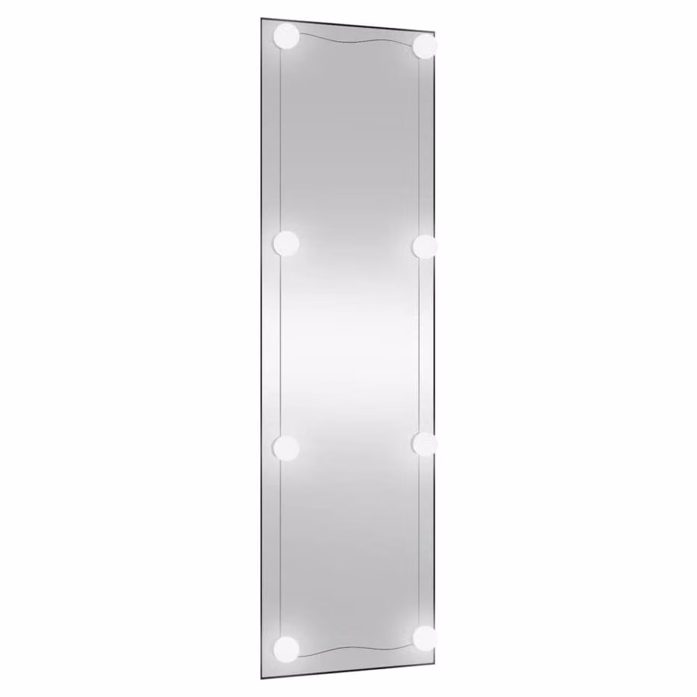 Berkfield Home Modern Rectangular Wall Mirror with LED Lights, Silver, W: 100 cm, H: 30 cm