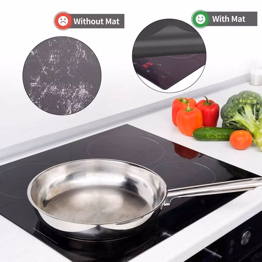 KORVIXA Black Silicone Induction Hob Protector Mat – 3