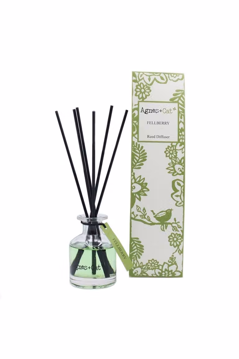 KDMD Fell Berry Reed Diffuser, 140ml, Wild Berries and Summer Freshness, Green