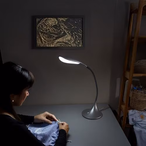 Lifemax Dimmable LED Table Lamp in Black for Reading and Task Work – 3