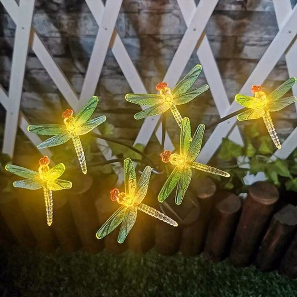 Quipulse Solar Dragonfly Garden Stake Decor Lights with 10 Multicolour Heads – 2