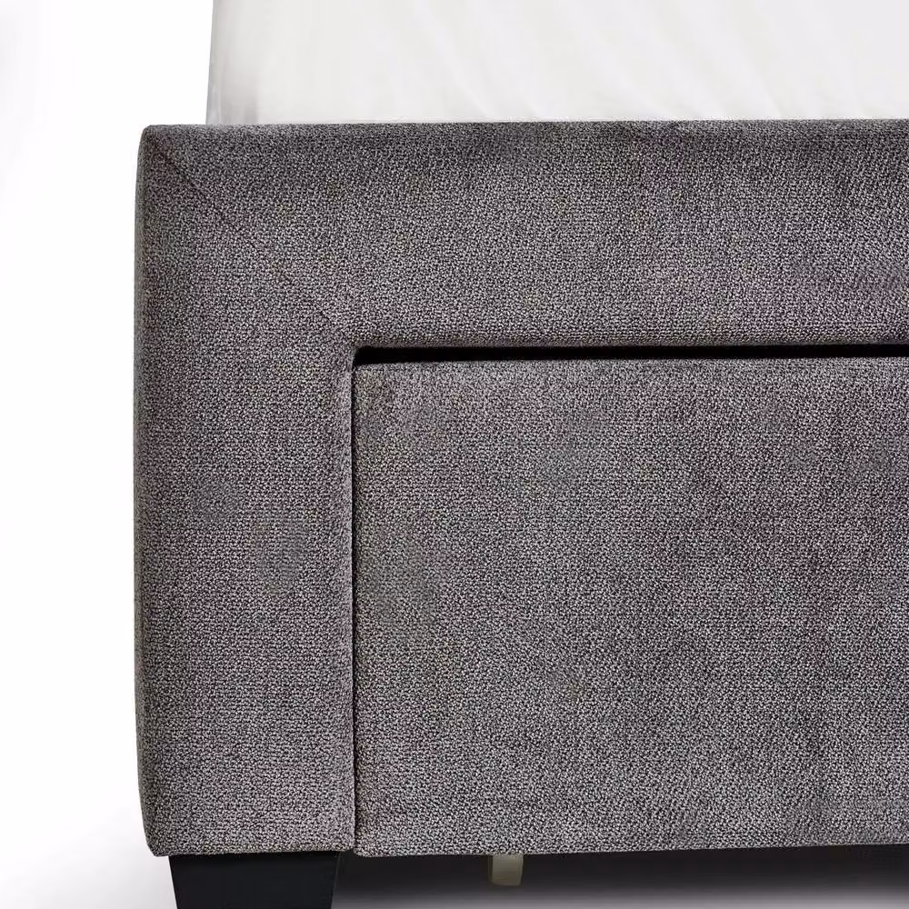 Cheshire Citrine Upholstered 4 Drawer Storage Bed in Grey, Super King Size (W: 180 cm, L: 200 cm) – 5