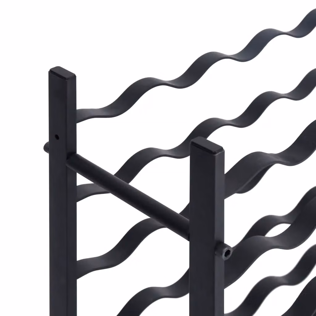 Berkfield Home Industrial Black Iron Wine Rack for 36 Bottles – 4