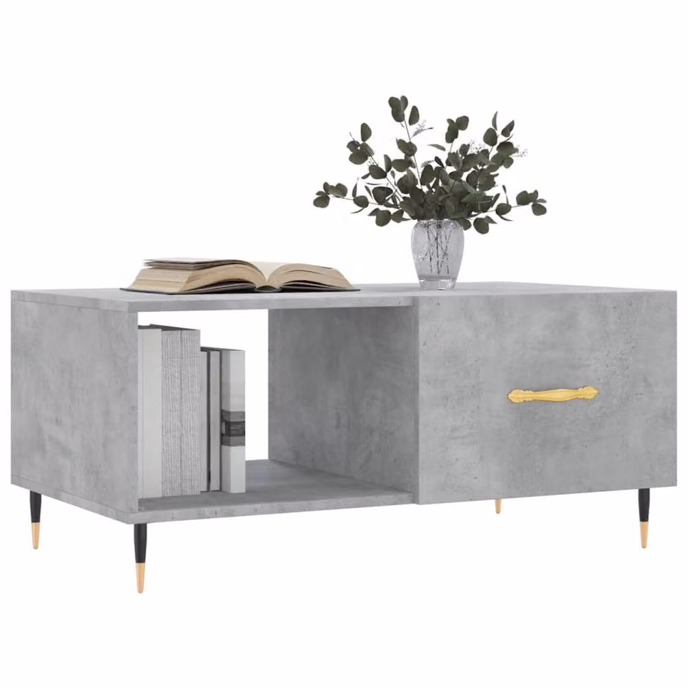 Berkfield Home Modern Rectangular Coffee Table in Grey with Lift Mechanism, W/D/H: 90 x 50 x 40 cm – 3