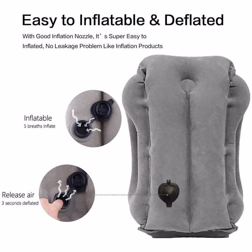 Kelvenix Inflatable Air Cushion Travel Pillow in Grey, W: 100 cm x L: 190 cm – 4