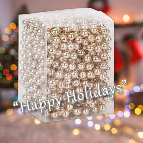 VFM e-Store Rose Gold Christmas Bead Chain Decoration – 5